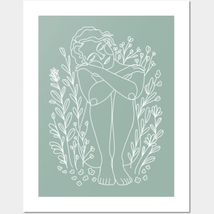 Flower Child Line Art Posters and Art